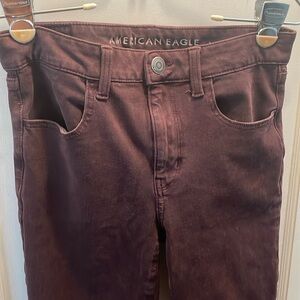 Burgundy Red Jeans from American Eagle